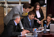 Business people working in conference room