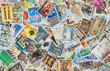 Collection of various stamps background