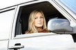 girl sitting in the auto