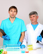 Physician and assayer during research on room background