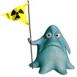 3d cartoon octopus monster