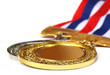 Medal over white background