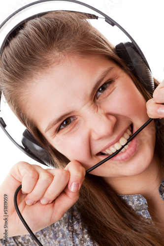 Photo: Teenager in earphones Teenager in earphones