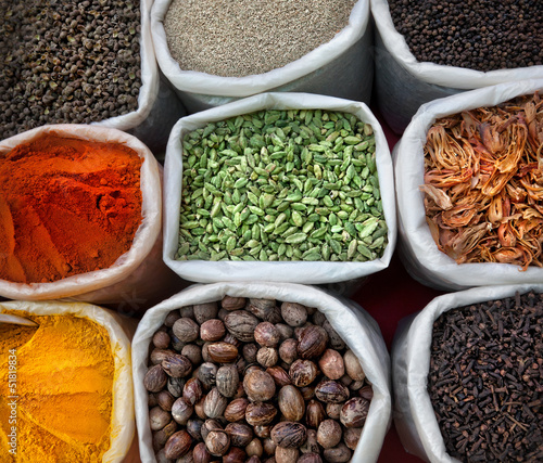 Photo: Indian colored spices Indian colored spices