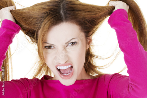 Photo: Angry beautiful woman Angry beautiful woman