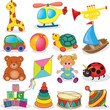 Baby's toys set. Vector illustration