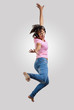 Photo: young woman dancing and jumping young woman dancing and jumping