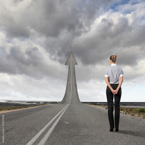 Photo: Concept of the road to success Concept of the road to success