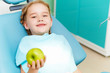 Little girl visiting dentist