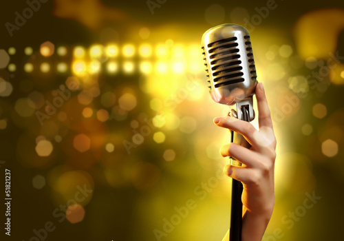 Photo: audio microphone retro style audio microphone retro style