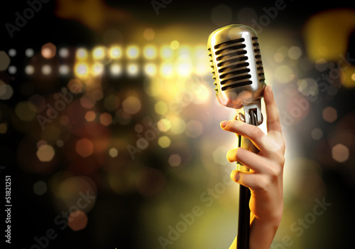 Photo: audio microphone retro style audio microphone retro style