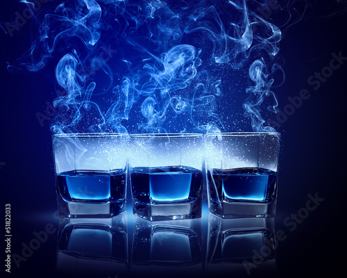 Photo: Three glasses of cocktail Three glasses of cocktail