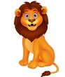 Cute lion cartoon sitting