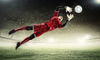 Goalkeeper catches the ball