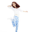 Foto: Junges Mädchen springt Junges Mädchen springt