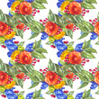 Watercolor Flowers Pattern