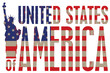 The inscription of the United States with the Statue of Liberty