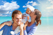 family at the beach