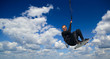 Kitesurfer in the air