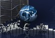 Euro symbol and business graph