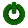 Illustration: power sign on white background. Isolated 3D image power sign on white background. Isolated 3D image