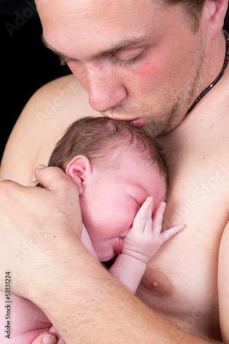 Photo: Loving father and baby Loving father and baby