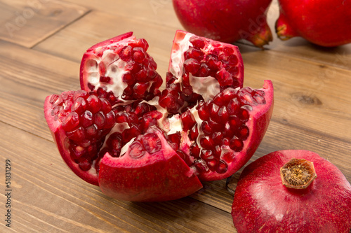 Photo: Pomegranate closeup Pomegranate closeup
