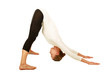 Gymnast girl in flexible back pose