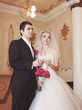 bride and groom at wedding day