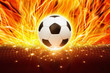 Soccer ball in fire