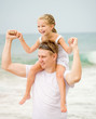 happy father and his  little daughter