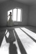 Young bride on the empty room