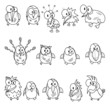 Collection of cartoon birds