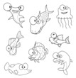 Cartoon sea animals