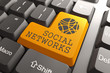 Keyboard with Social Network Button.