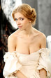 Photo: Portrait of attractive girl in vintage dress Portrait of attractive girl in vintage dress