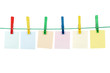 Clothespins With Blank Message Cards