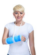 Female patient with broken arm