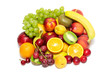 fruits and vegetables isolated on white