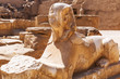 Ancient statue of sphinx in Karnak temple, Luxor