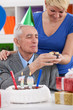 Photo: daughter gives father gift for birthday daughter gives father gift for birthday