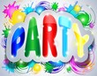 Party Colorful Sticker Text-Festa Adesivo Testo a Colori