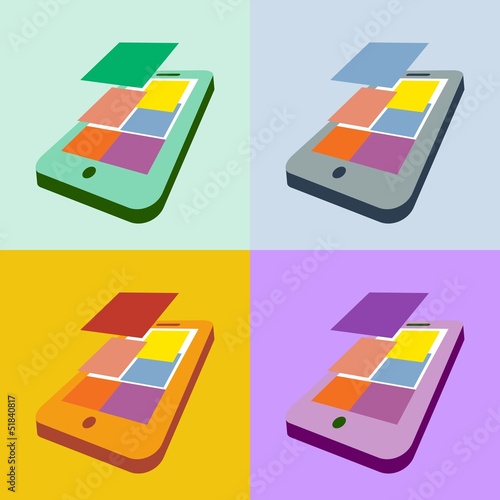 flat design icons - smartphone set