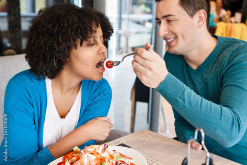 Photo: Couple having lunch Couple having lunch
