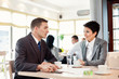 Portrait of businessmen and businesswomen