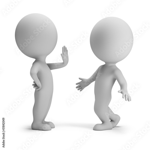 Illustration: 3d small people - I am fed 3d small people - I am fed