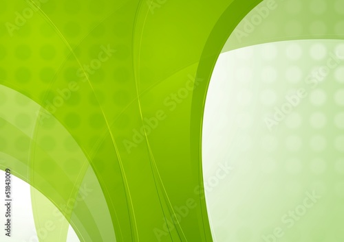 Vector: Bright green vector waves template Bright green vector waves template