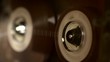 Two shots of cassette playing regular speed and fast forward