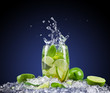 Mojito drink with splash