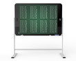 Tablet PC as blackboard stand with multiplication table